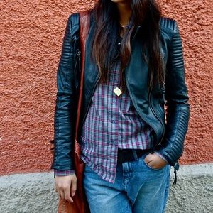 STEVEN ALAN PLAID SHIRT SMALL